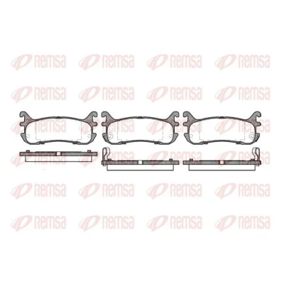 Bild av REMSA 0479.02 Jeu de plaquettes frein Essieu arrière contact signal d&#039;usure inclus avec feuille collante accessoires MAZDA: MX 5 2, I