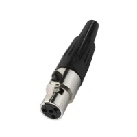 Bild av Monacor XLR 407/J, XLR, Svart, Metallisk, Metall, Guld