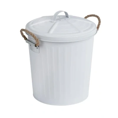 Bild av WENKO Kosmetisk hink Gara vit matt soptunna kapacitet: 6 l, stål, 24 x 28,5 23 cm,