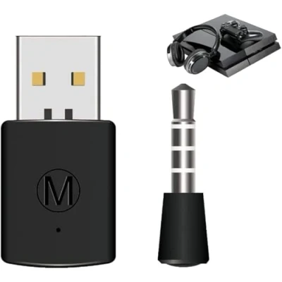 Bild av Nikou PS4 Bluetooth adapter mini USB 4.0 hörlursadapter trådlös mikrofon Dail för trådlösa hörlurar