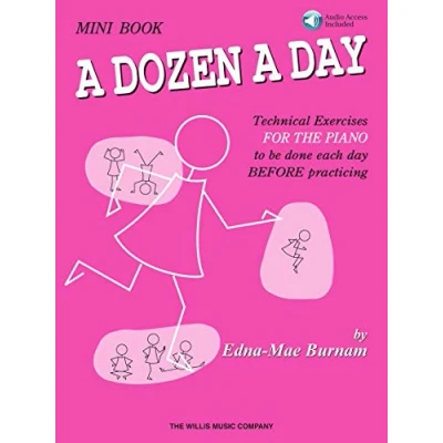 Bild av Edna mae burnam : a dozen Day Mini Book book/audio recueil + enregistrement(s) en ligne: Technical Exercises for the Piano to Be Done Each Before Practicing: