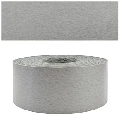 Bild av Mprofi MT® Melamin Kantband Kantlist med Smältlim Självhäftande för Hyllmöbler, Byggskivor, Möbelskivor och Täckning av Kanten på en Standard MDF Skiva (Borstat Stål, 45mm x 10m)