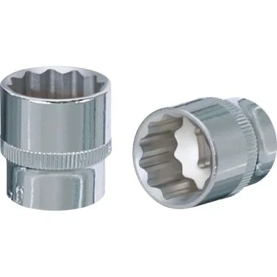 Bild av KS TOOLS 918.1341 Clé à douille DIN 3120, ISO 1174, 3124, 2725 1 19.0 Acier chrome vanadium dodécagonal moleté
