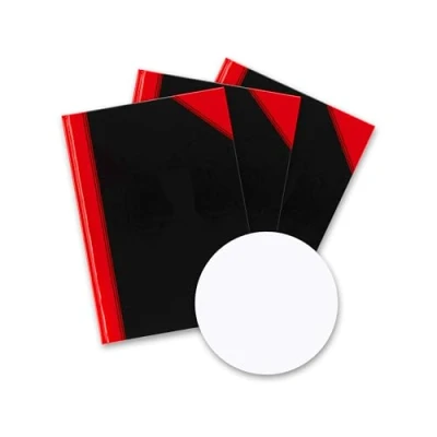 Bild av Bantex A5 anteckningsbok blank, 192 sidor, 70 g/m², inbunden svart, 3 stycken