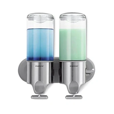 Bild av Simple Human BT1028 Väggmonterade Pumpar, Silver, 2 x 444 ml