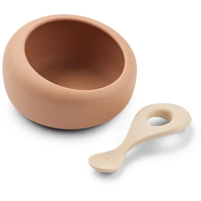 Bild av LIEWOOD Sparia Bowl With Spoon Skål för barn Tuscany Rose / Apple Blossom Ø30 x H7 cm
