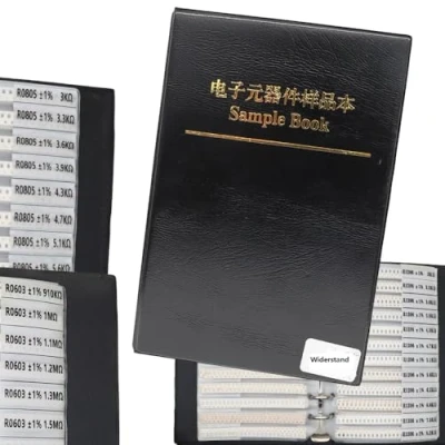 Bild av DollaTek 1 % 0805 SMD resistor blandad mapp (0 ohm 10 m ohm) 170 värde x 50 st = 8 500 provbok