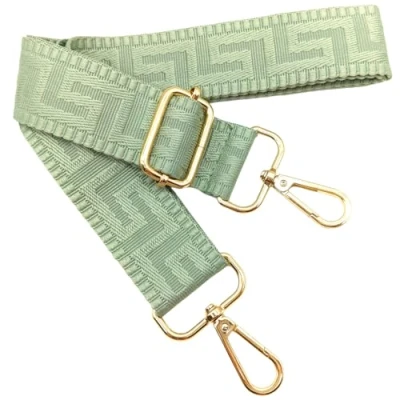 Bild av Justerbar Färgglad axelrem för Kvinnor Ärtgrön, 80 130 cm Handväskrem med Guld Karbinhake, Hållbar Crossbody Väska, Gitarr, Moderna Väskor Tillbehör, 3,8 cm, 1307