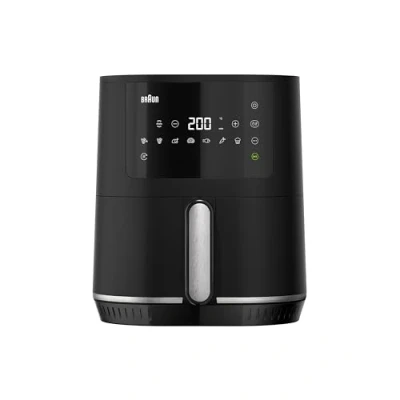 Bild av Braun MultiFry 3 HF3030IBK, Luftfritös Ugn med 4.3L Kapacitet, 80 200 Digital Temperaturkontroll, RealAir Teknik, 8 Förinställda Program, Touch Kontroll, 1500W, Matt Svart