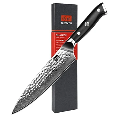 Bild av SHAN ZU 20cm Damaskus Kockkniv, Japansk Kniv 67 Lager Japanskt StåL KöKskniv, Superskarp Professionell G10 Handtag Pro Serien