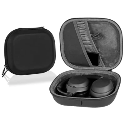 Bild av Linkidea hörlurar bärväska kompatibel med Sony WH 1000XM4, 1000XM3, WH1000XM2, XB900N, MDR 1000X fodral, skyddande hårt skal resväska kabel, laddare (svart)