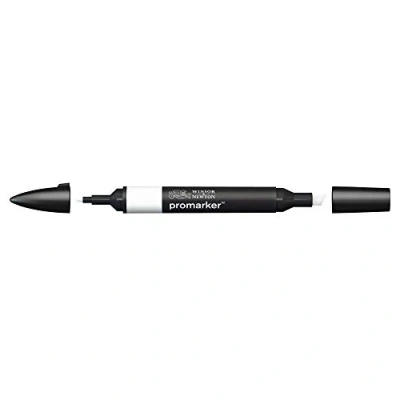 Bild av Winsor &amp; Newton 0203375 ProMarker professionell layoutmärkpenna 2 spetsar, fin och bred för ritningar, design layouter isgrå 00