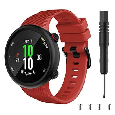 Bild av Chainfo kompatibel med Garmin Forerunner 45 / 45S Swim 2 Watch Strap, Soft Silicone Replacement Watchband (Pattern 11)