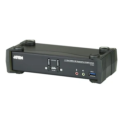 Bild av ATEN CS1922 2 port USB 3.0 4K DisplayPort KVM omkopplare svart