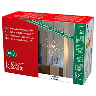 Bild av Konstsmide 3098 102 Dekorationsbelysning metallstjärna, ljusslang, IP44