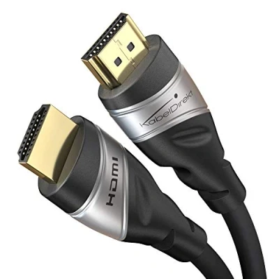 Bild av KabelDirekt 10K &amp; 8K HDMI Kabel, 2.1b 1m Tillgänglig i 0,5 5m Certifierad, utvecklad Tyskland (Ultra High Speed 2.1 kabel för PC, PS5, Xbox, monitor och TV svart silver)