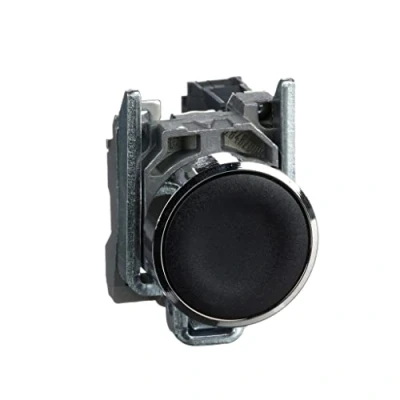 Bild av Schneider Electric Harmony push button complete with spring return and flat touch surface in black color 1xno xb4ba21