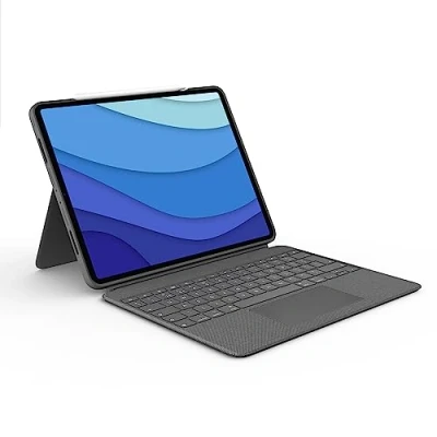 Bild av Logitech Combo Touch keyboard and Folio case with trackpad QWERTZ Swiss oxford grey Input Device Tastatur &amp; set Schweizisk Grå