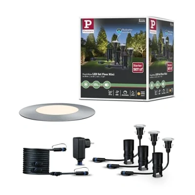 Bild av Paulmann 93697 Plug &amp; Shine LED utomhusbelysning Golv Mini 3 delad grundsats 3000K 3x2,5W 24V Infälld golvlampa