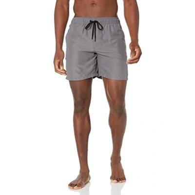 Bild av Amazon Essentials Men&#039;s Snabbtorkande badtröja 18 cm (7 tum), Kolsvart, S