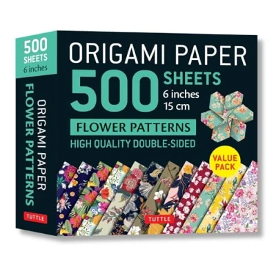 Bild av Origami Paper 500 Sheets Flower Patterns 6&quot; (15 cm): Tuttle Paper: Double Sided Printed with 12 Different (Instructions for 6 Projects Included)