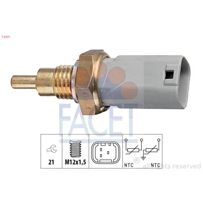 Bild av FACET 7.3277 Sonde de température, liquide refroidissement Made in Italy OE Equivalent ALFA ROMEO: GTV, 156 Berline, FIAT: Punto I 3/5 portes