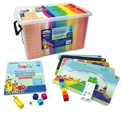 Bild av Learning Resources MathLink Kuber Nummerblock Klassrum 1937 Bitar Uppsättning, Flerfärgad, HM94589 UK