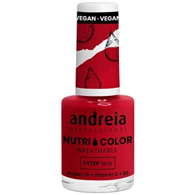 Bild av Andreia Professional NutriColor Vegansk nagellack som andas färg NC38 Mörkröd 10.5