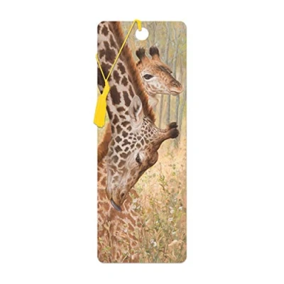 Bild av 3D LiveLife Bookmark Ãm Kärlek från Deluxebase. Ett giraffbokmärke med linskulärt konstverk licens den kända konstnären Beth Hoselton.