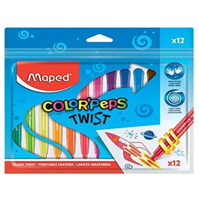 Bild av Maped Color&#039;Peps Twist Färgning Kritor (paket med 12)