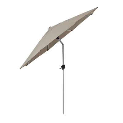 Bild av Cane line Sunshade Parasol w/Tilt system Parasoll Silver Mat Anodized / Taupe H248 x D300 cm
