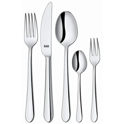 Bild av Silit Midi bestickset 6 personer, 30 delar, Monobloc kniv, Crominox polerat rostfritt stål, glänsande, diskmaskinssäker