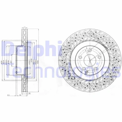 Bild av DELPHI BG9057 Disque de frein 350 32 5 ventilé huilé non traité sans roulement roue, bague ABS MERCEDES BENZ: Classe E Berline