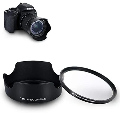 Bild av Linsskydd och UV filter passar för Canon EF S 18 55 mm f/3,5 5,6 f/4 RF 24 50 f/4,5 6,3 IS STM ersätter EW 63C
