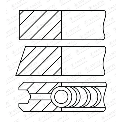 Bild av GOETZE ENGINE 08 451300 00 Jeu De Segments Pistons 83 OPEL: Zafira C Tourer, Insignia A 3/5 portes, Antara