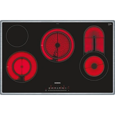Bild av Siemens iQ300 ET845FCP1D Keramisk häll 4 kokplattor Fördjupning bredd: 78 cm djup: 50 med kanter i rostfritt stål svart /