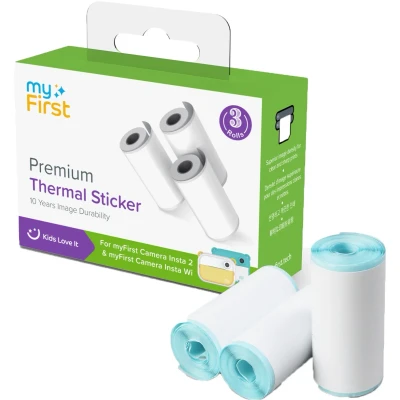 Bild av myFirst Insta Premium Thermal Sticker Fotopapper Refill 3 Pack, Vit
