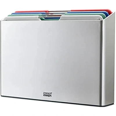 Bild av Joseph Folio Set med 4 skärbräda Set, Slimline fodral för organiserad förvaring, Large Silver/Coast
