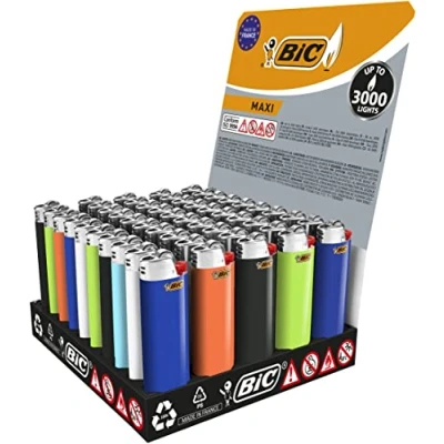 Bild av BIC Maxi tändare med upp till 3 000 tändningar bricka 50 stycken