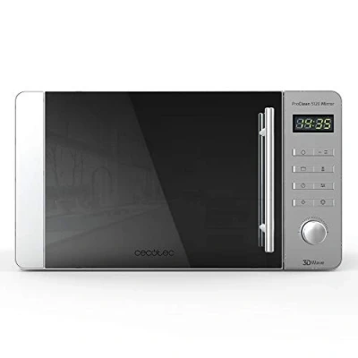 Bild av Cecotec Mikrovågsugn Pro Clean 5120 spegel. 700 W, grill 800 20 L, Ready 2 beläggning, 3 D Wave, 8 program, 60 min timer, LED, främre spegeldörr