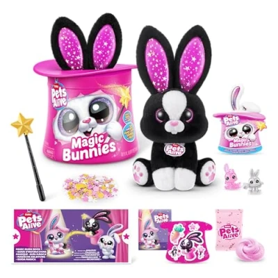 Bild av Pets Alive ZURU Magic Bunnies elektronisk och interaktiv magisk leksak (svart kanin)