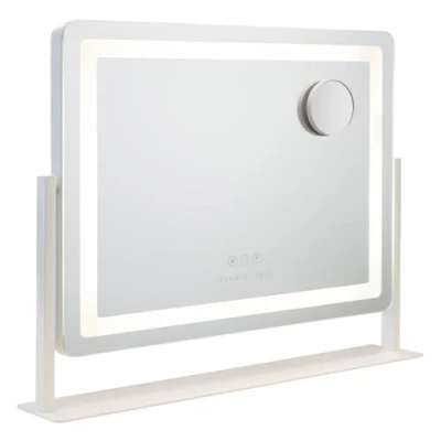 Bild av Flamingueo Sminkspegel Med Ljus Hollywood Spegel Rundad Led List, Belysning 3 Lägen, Justerbar Position 360º, USB Port, Mirror