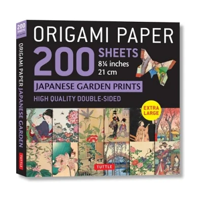 Bild av Origami Paper 200 Sheets Japanese Garden Prints 8 1/4&quot; 21cm: Double Sided With 12 Different (Instructions for 6 Projects Included)