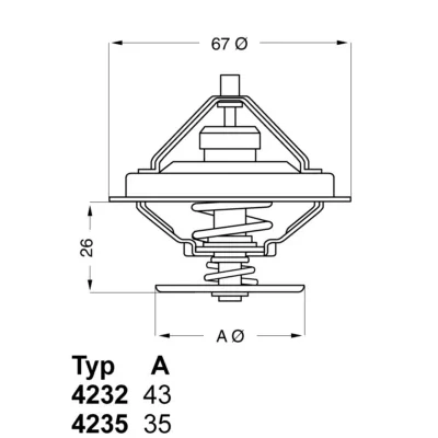 Bild av WAHLER 4235.80D Thermostat d&#039;eau 80 avec joint d&#039;étanchéite BMW: 5 Berline, 3 Coupe, Berline