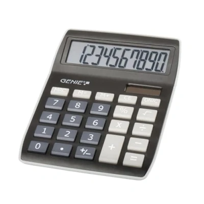 Bild av Genie 840 DR 10 siffrig Miniäknare, 22.2 x 3.6 16 cm, Svart