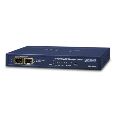 Bild av PLANET 8 Port GE + 2 SFP Managed Desktop Swit