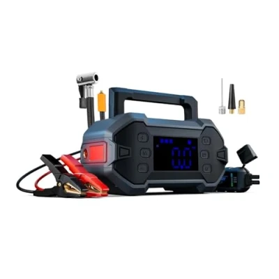 Bild av Bärbar Bilstartare 3000A med Luftkompressor 12V Batteristartare Nödsituation för 8.0L Bensin &amp; Diesel Motorer Strömförstärkare Startboost Laddbox och Powerbank, Högeffektiv