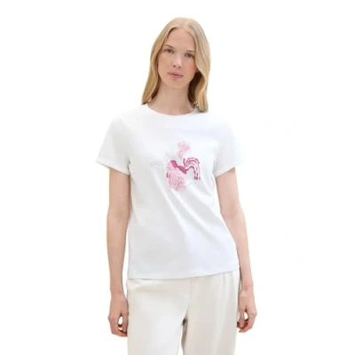 Bild av TOM TAILOR T shirt för kvinnor, 10315 viskande vit, S