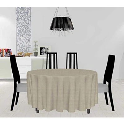 Bild av Soleil d&#039;Ocre Galax Nappe, Polyester, Ecru, diameter 180 cm