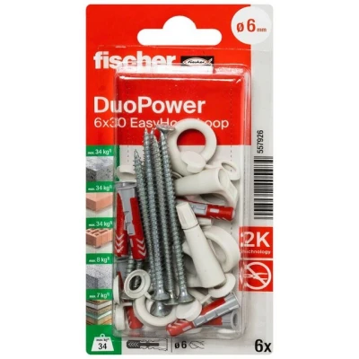 Bild av UNIVERSALPLUGG DUOPOWER EASYHOOK ÖGLEADAPTE SKRUV 6X30 Beijerbygg Byggmaterial